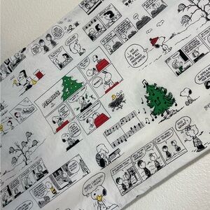 Pottery Barn Peanuts Christmas 100% Organic Cotton Single King Pillow Sham Case